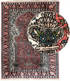 שטיח קשמיר עתיק 01 ורוד 153*94 | KASHMIR