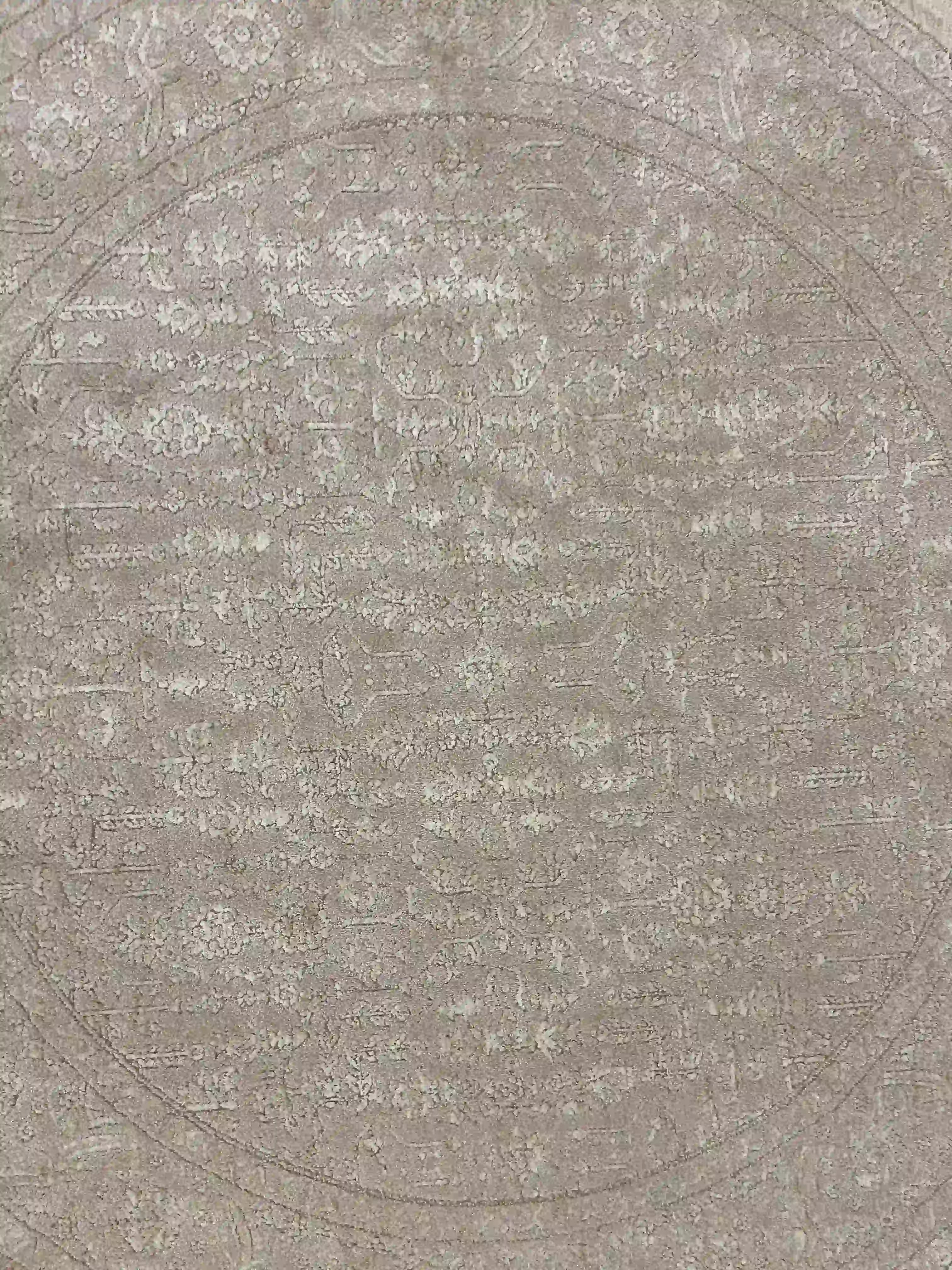 שטיח לונה עגול וינטג' 01 קרם/זהב | LUNA