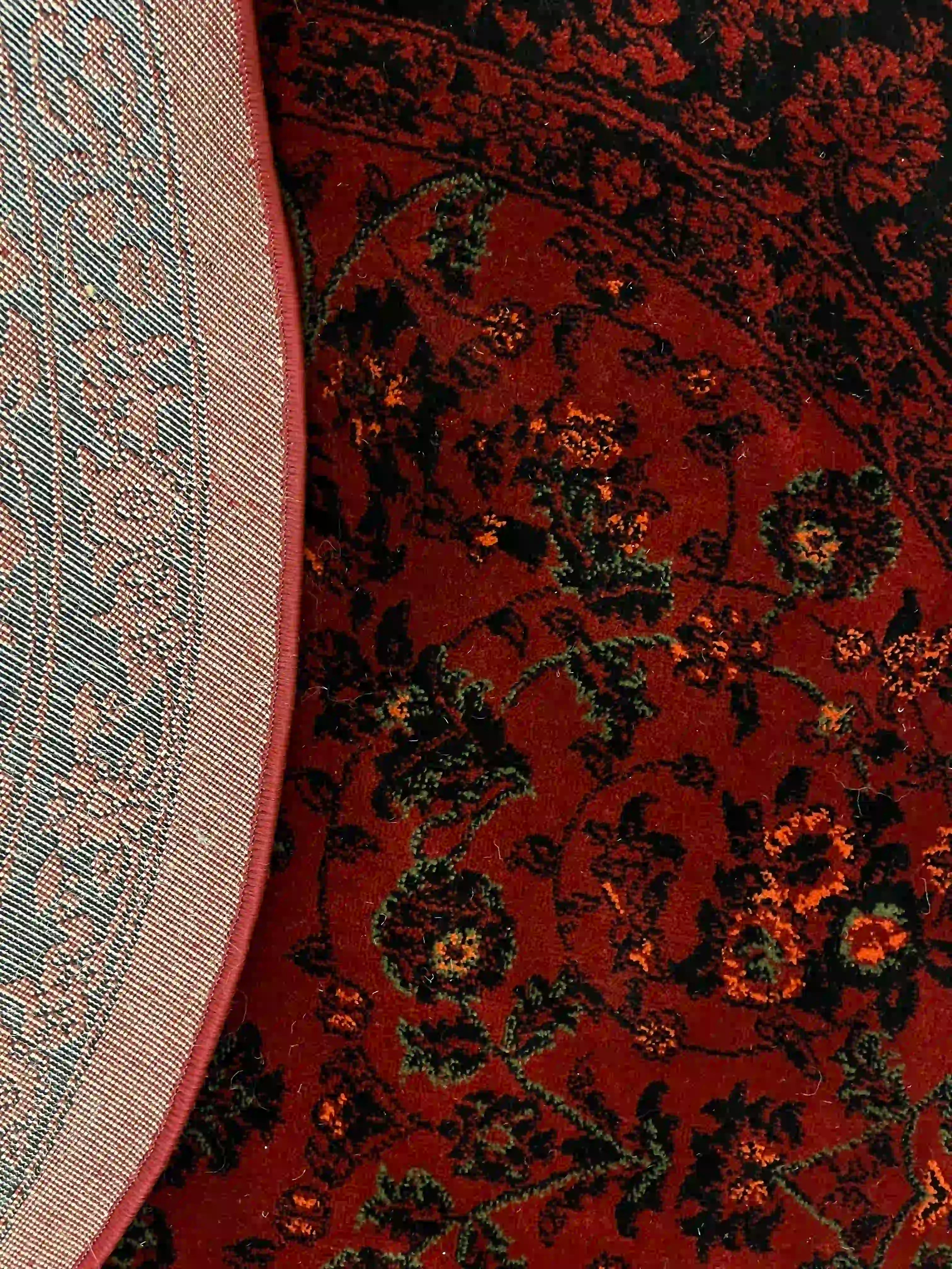 שטיח עגול קשמיר 01 אדום/שחור/ירוק | KASHMIR