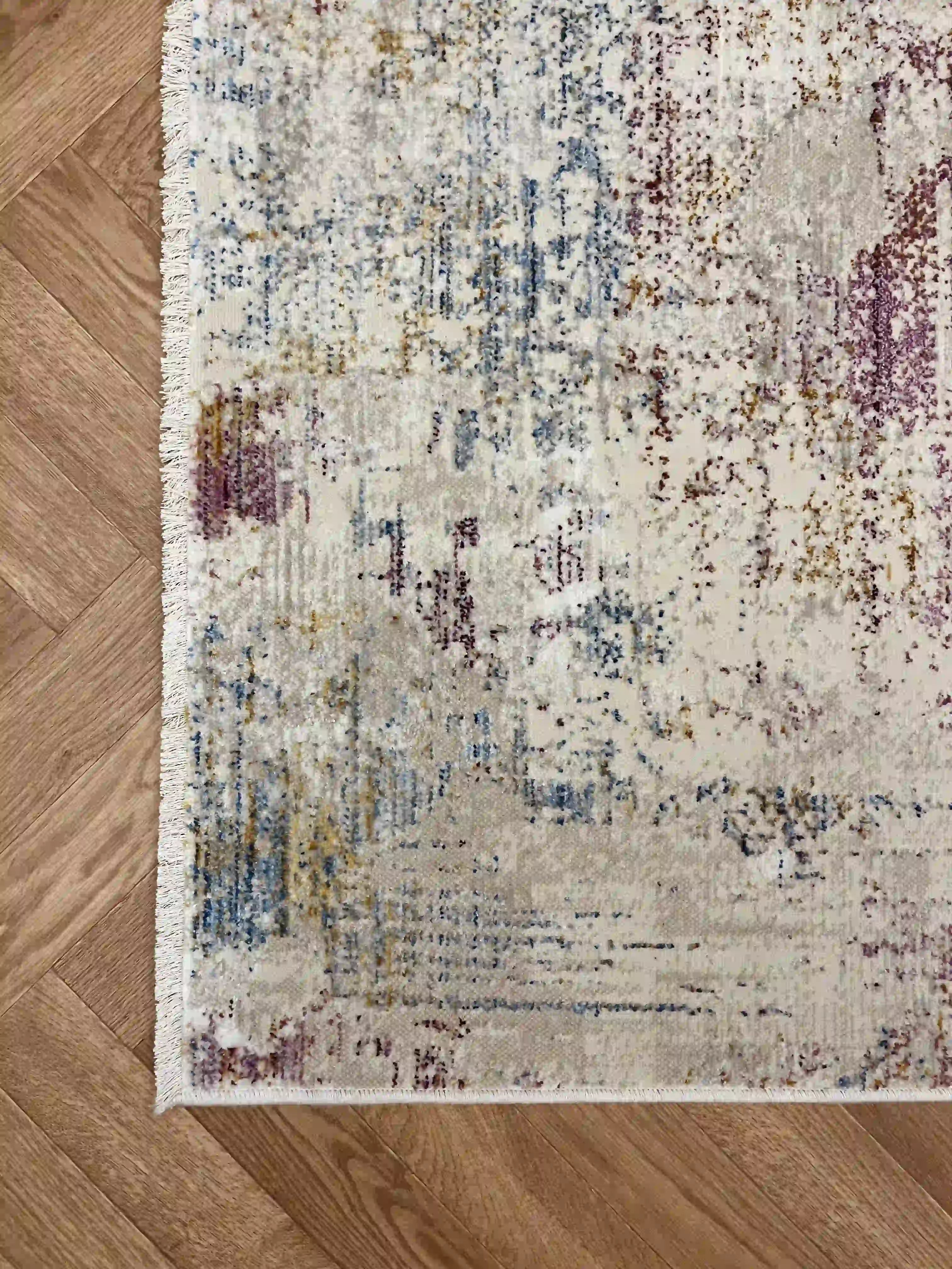 שטיח קנבס אבסטרקט 127 03 בז'/צבעוני | CANVAS