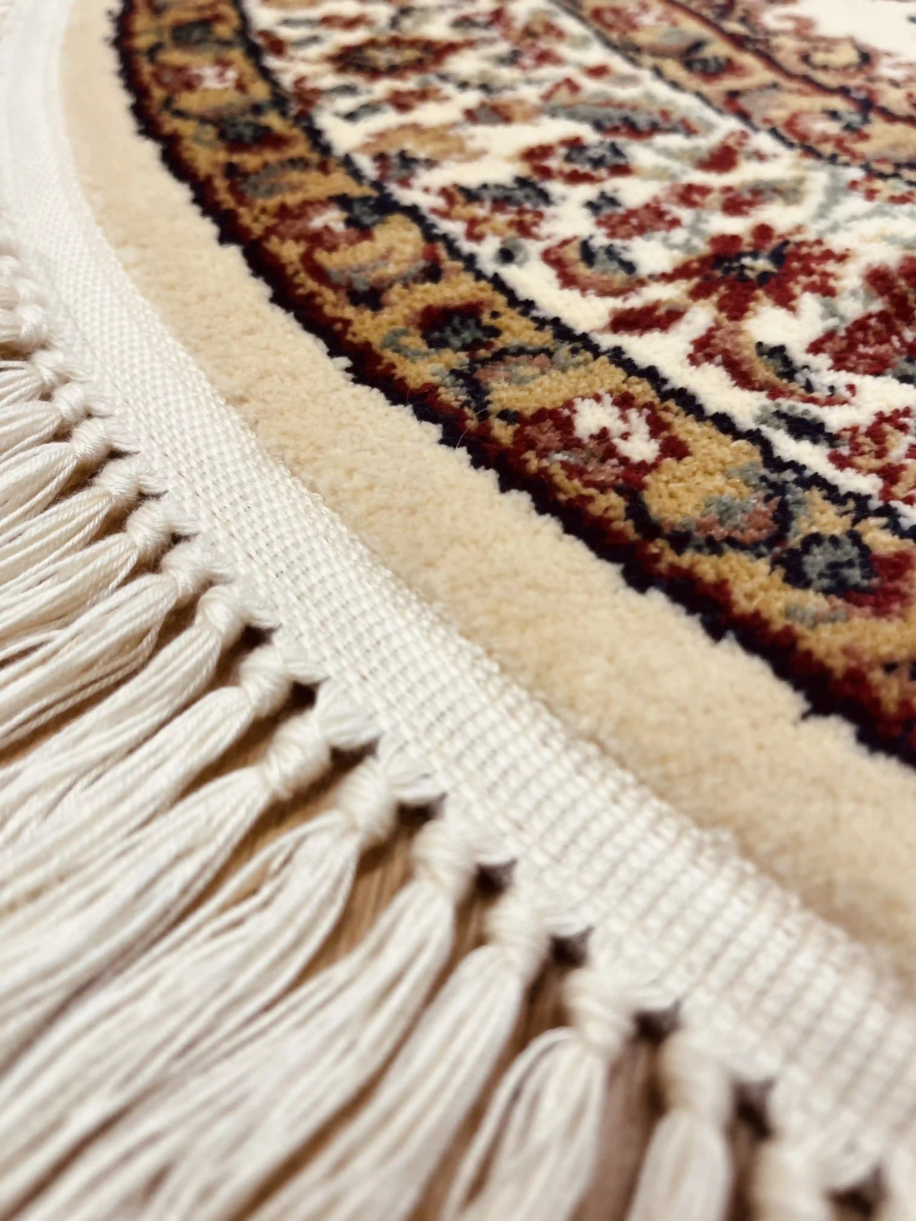 שטיח עגול פרסי משי 233 03 בז' | SILK