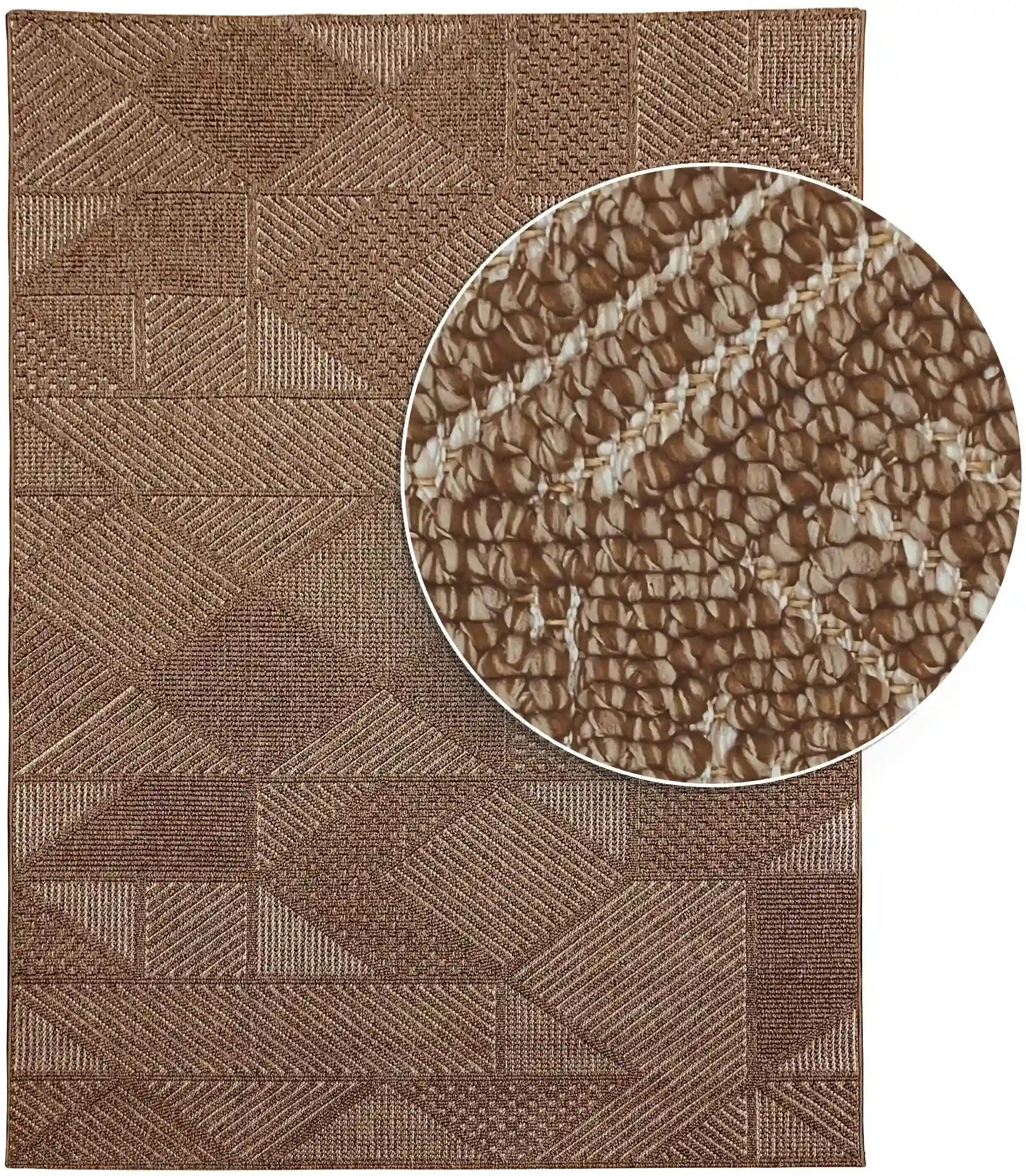 שטיח וויב לולאות 268 01 בז'/חום | WEAVE