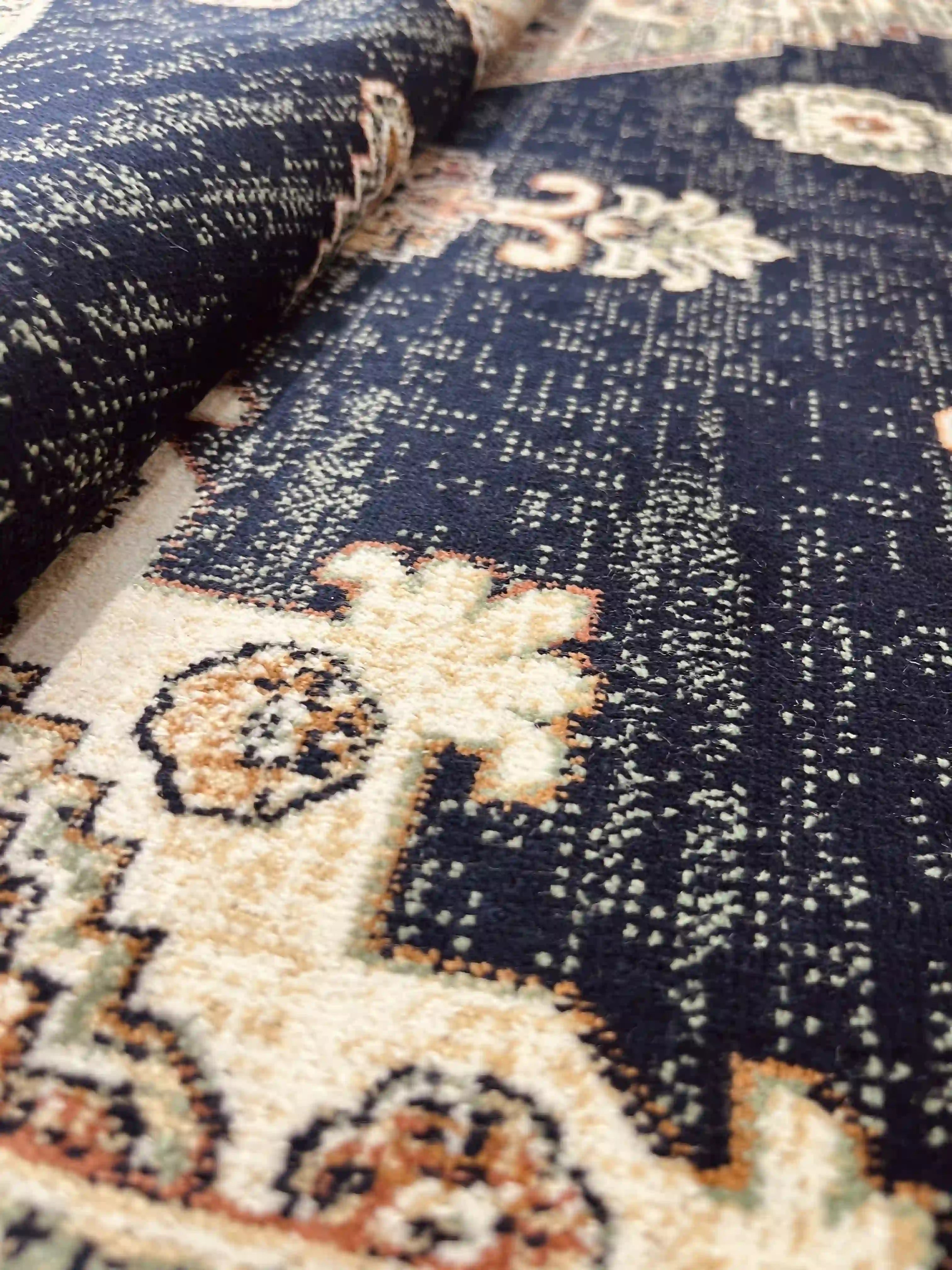 שטיח וינטג' משי 639 07 כחול | SILK