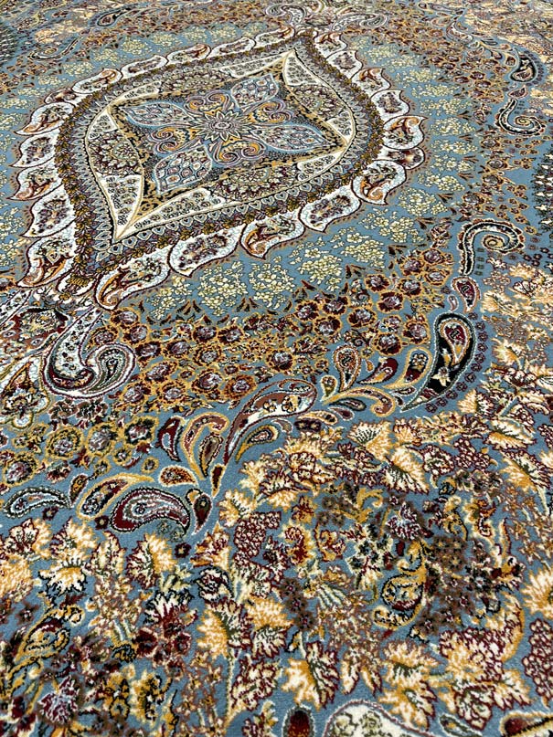 שטיח טהרן עגול 631 תכלת | TEHRAN