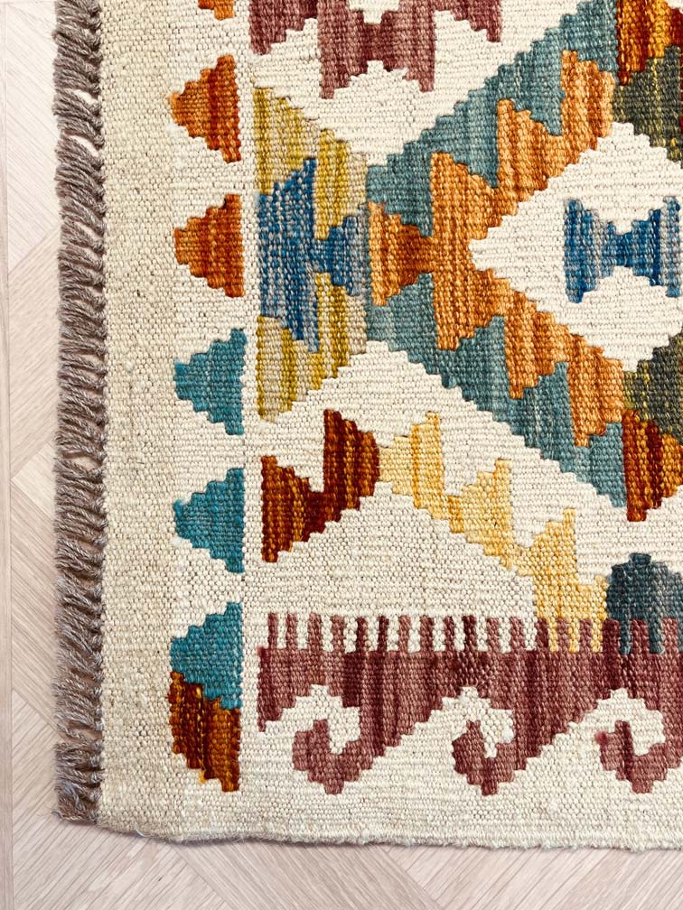 שטיח קילים 670 קרם/צבעוני 296*202 | KILIM