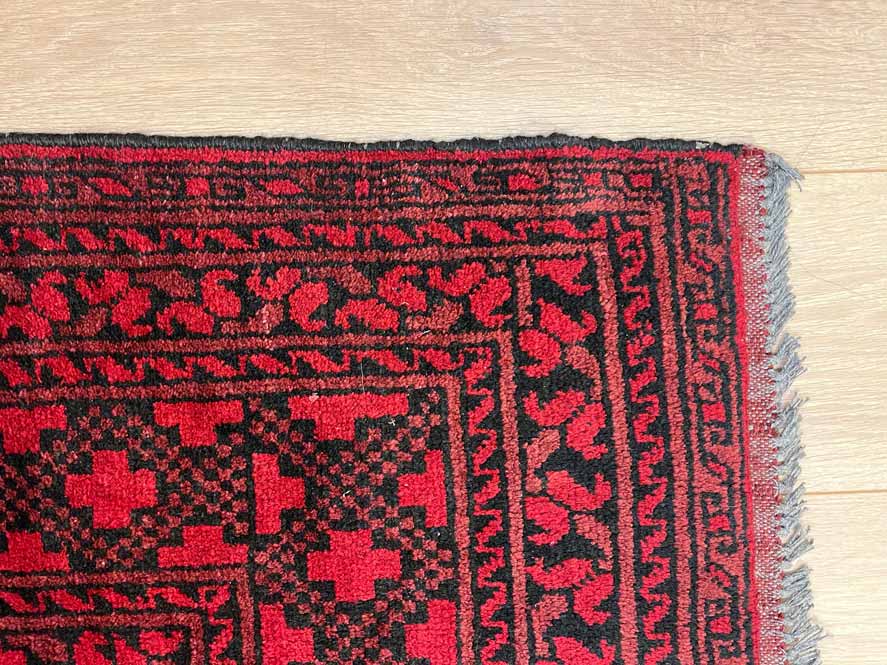 שטיח אפגני רגל פיל 910 אדום 240*160 | AFGHAN