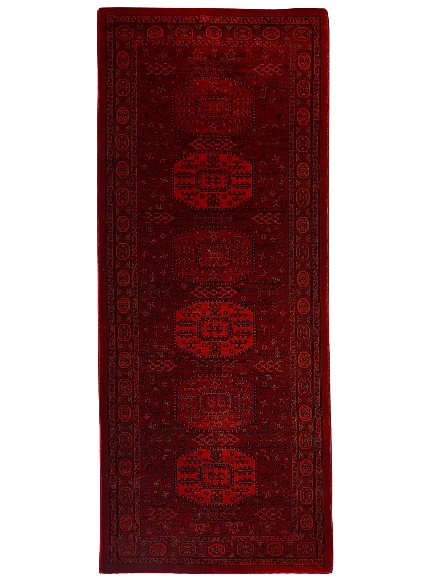 שטיח ראנר אפגני 551 אדום/שחור | AFGHAN