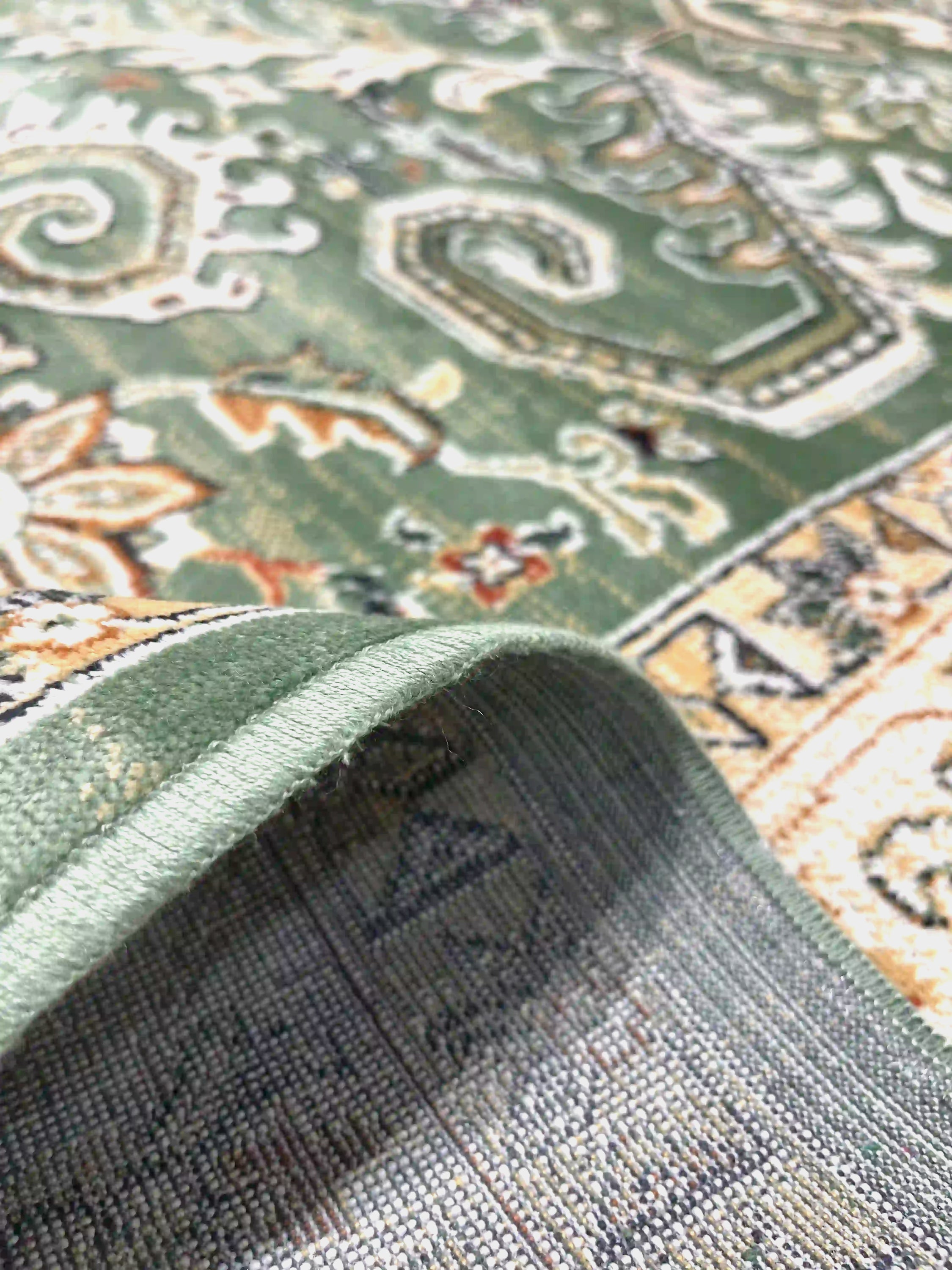 שטיח וינטג' משי 639 05 ירוק | SILK