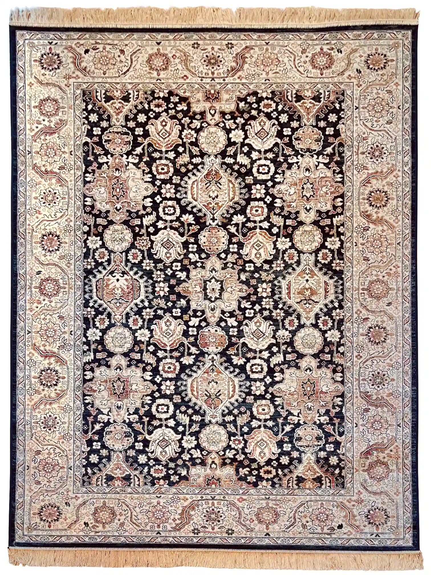שטיח וינטג' משי 639 01 כחול כהה | SILK