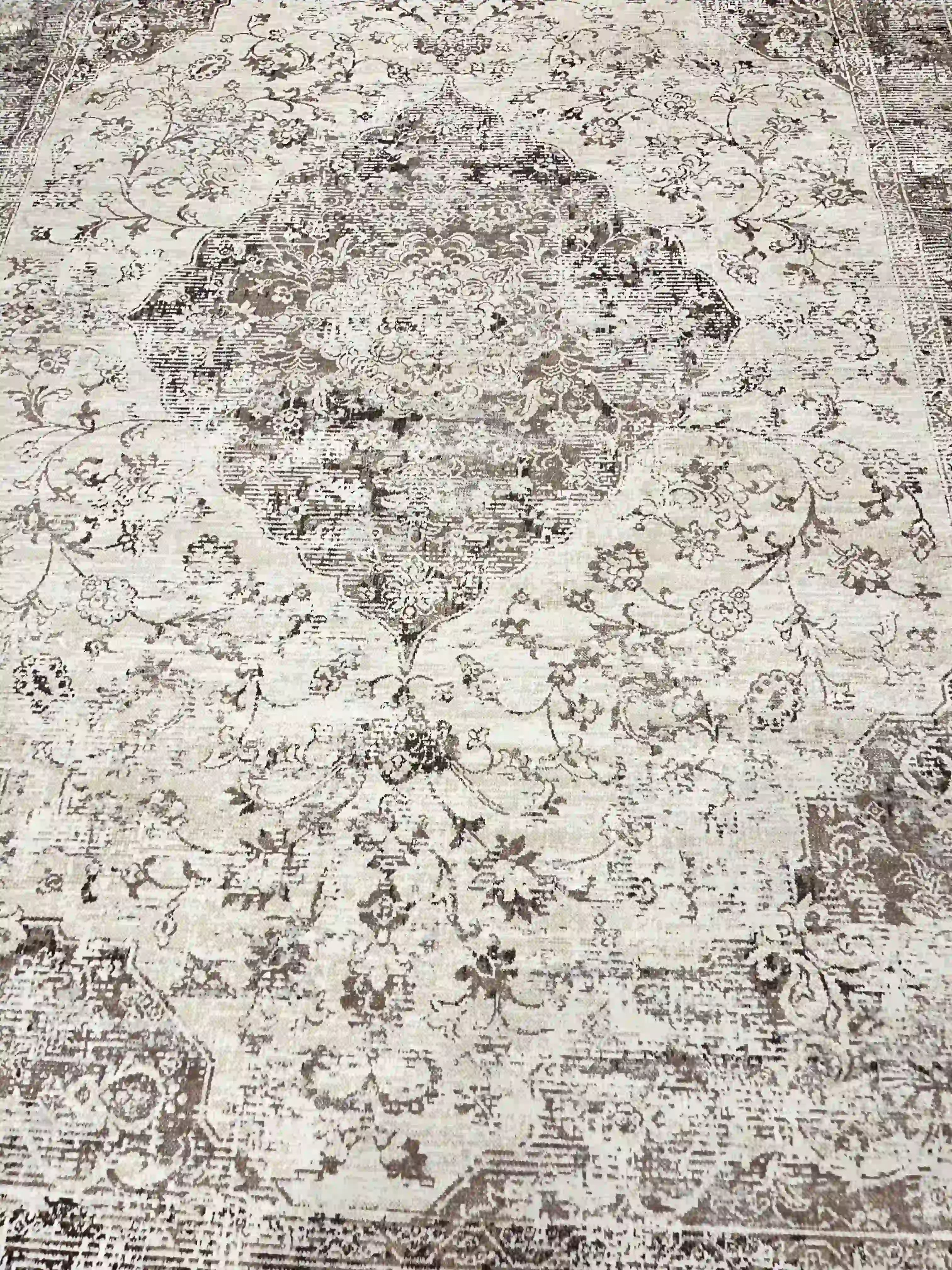 שטיח וינטג' משי 639 06 אפור | SILK