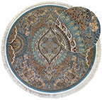 שטיח טהרן עגול 631 תכלת | TEHRAN