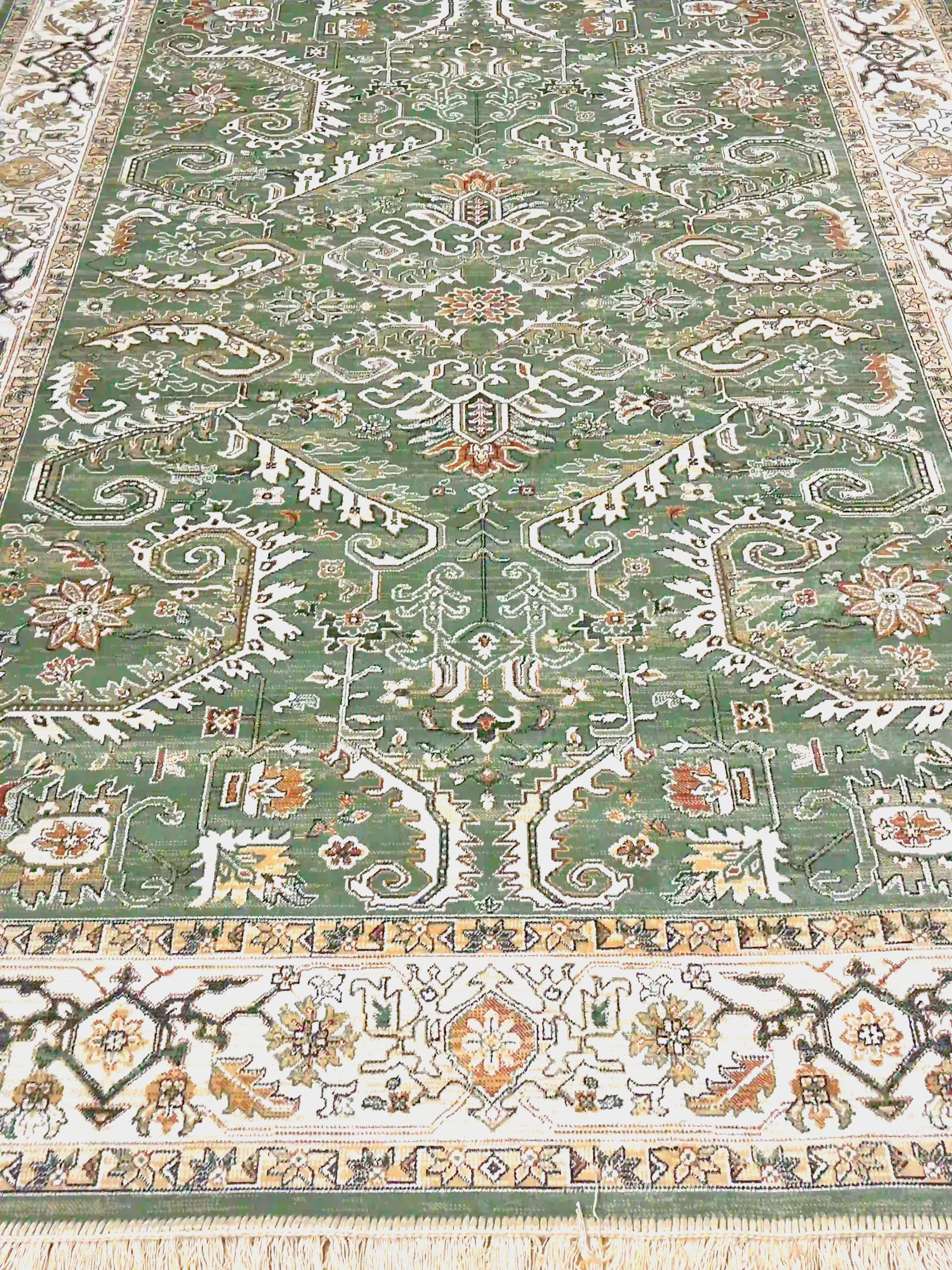 שטיח וינטג' משי 639 05 ירוק | SILK