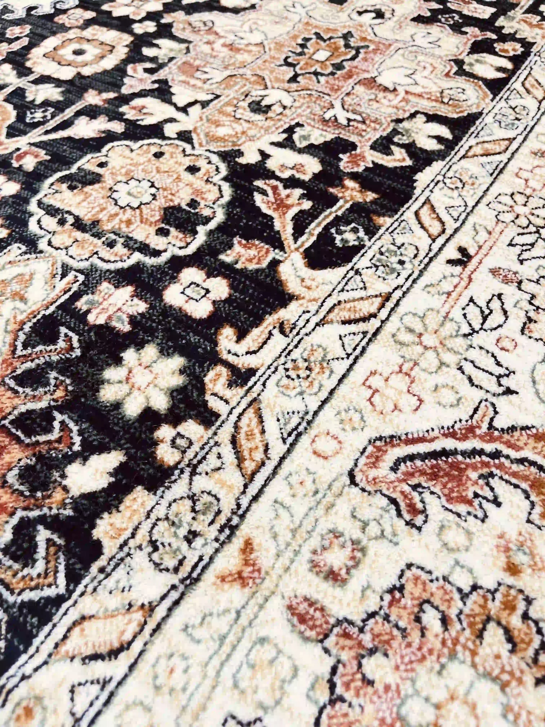 שטיח וינטג' משי 639 01 כחול כהה | SILK