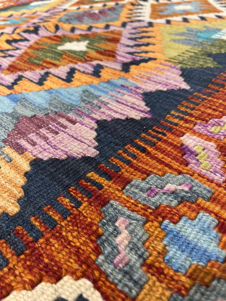 שטיח קילים 663 כתום/צבעוני 177*102 | KILIM
