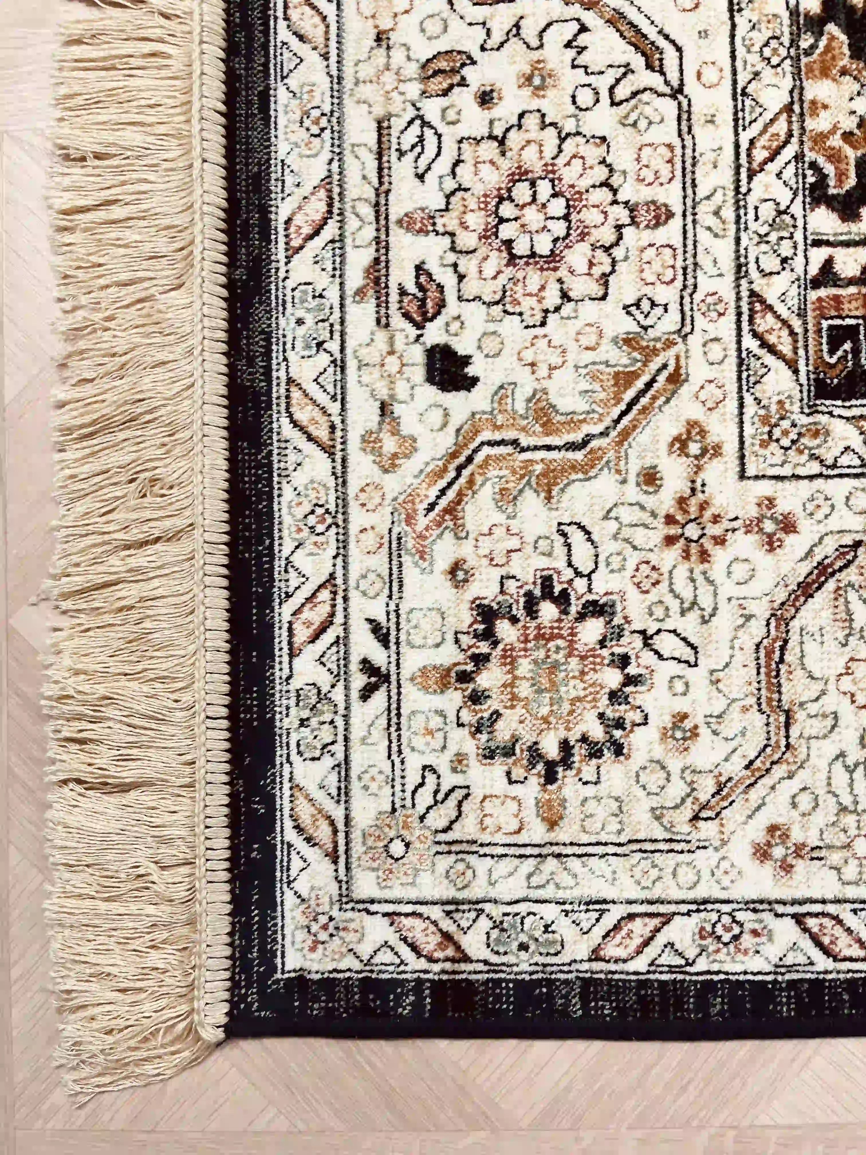 שטיח וינטג' משי 639 01 כחול כהה | SILK