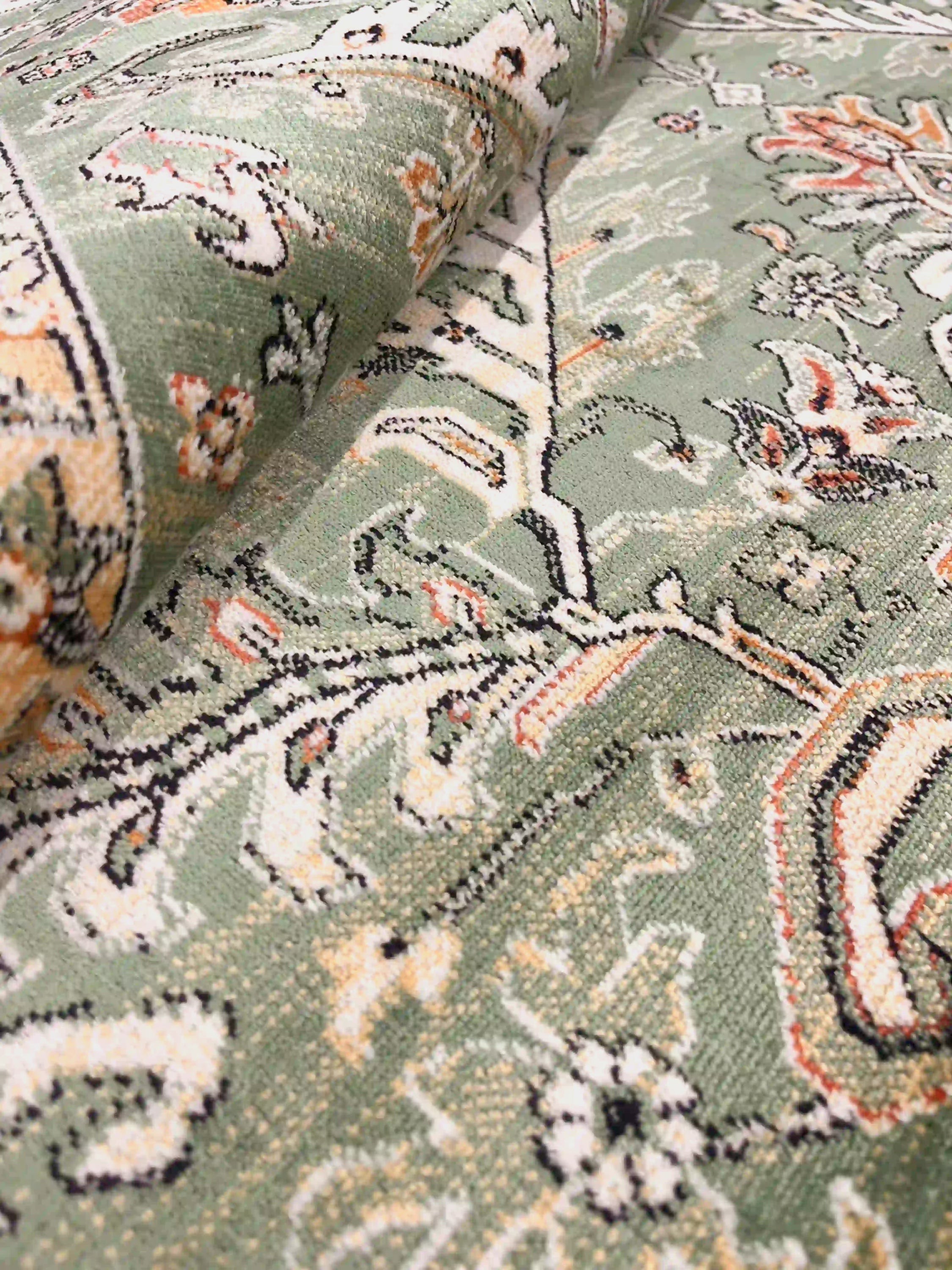 שטיח וינטג' משי 639 05 ירוק | SILK