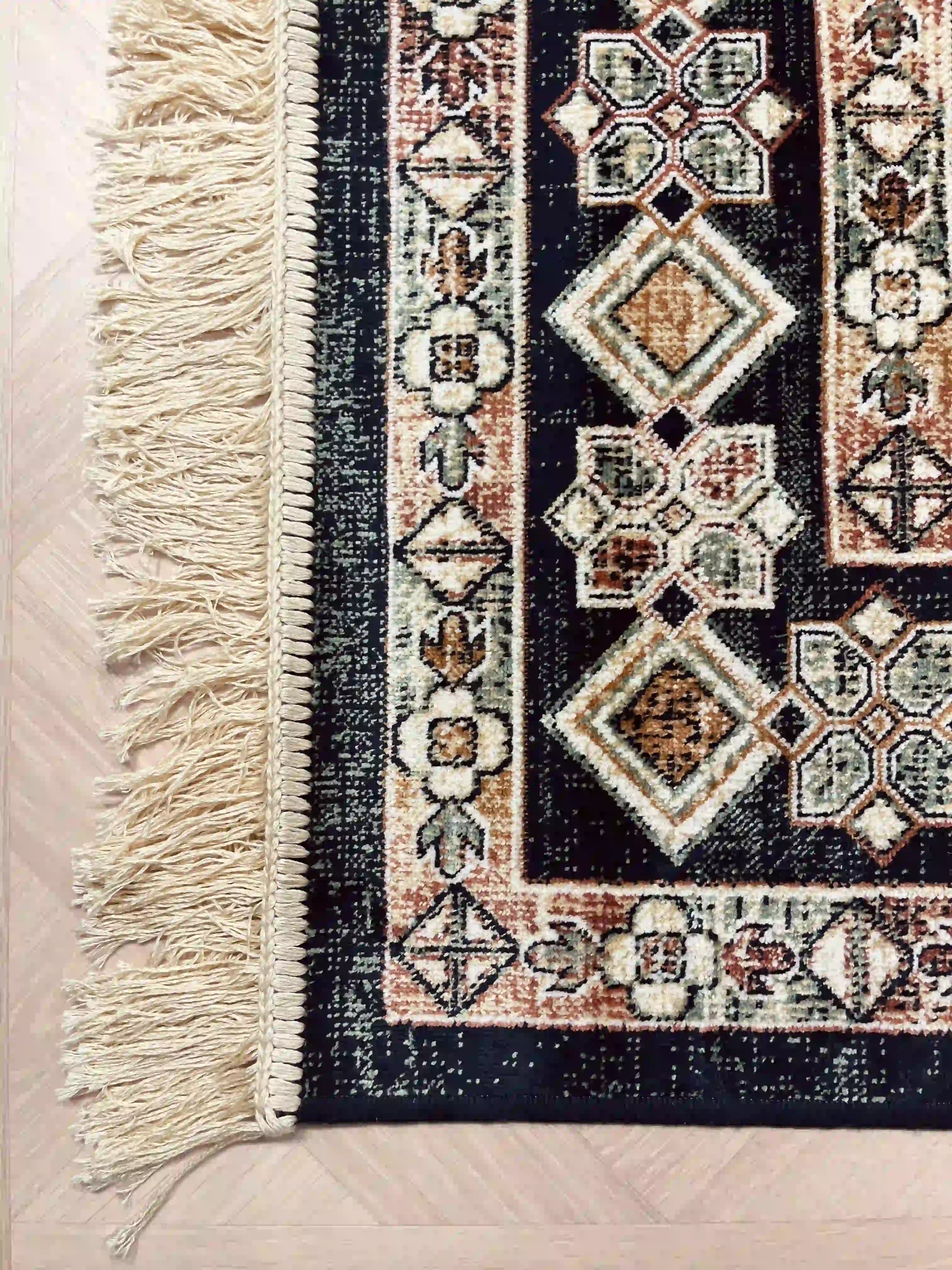 שטיח וינטג' משי 639 07 כחול | SILK