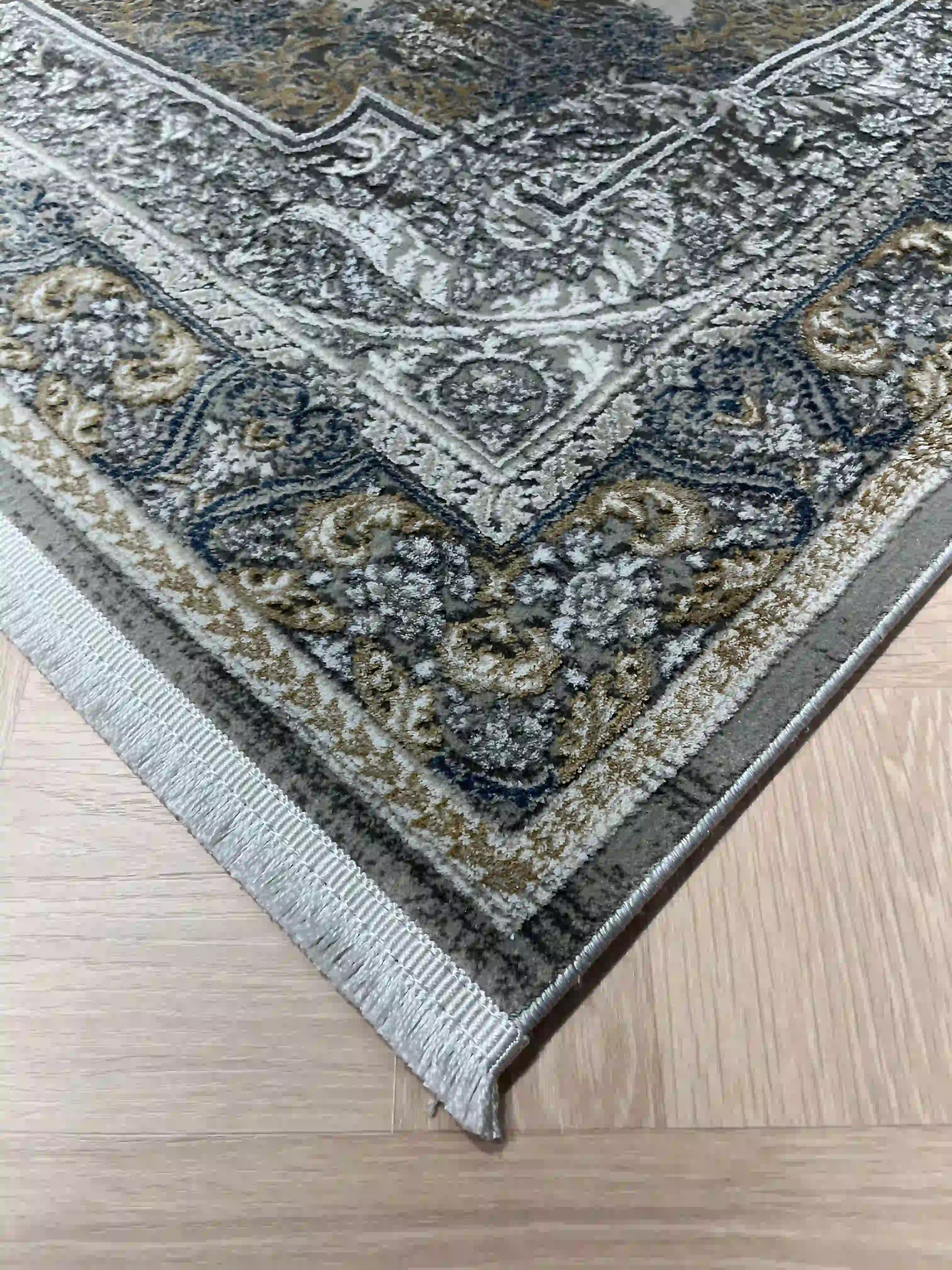שטיח בוטיק 416 01 אפור/זהב/כחול | BOUTIQUE
