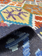 שטיח קילים מסגרת 665 כחול-כהה/צבעוני 245*179 | KILIM
