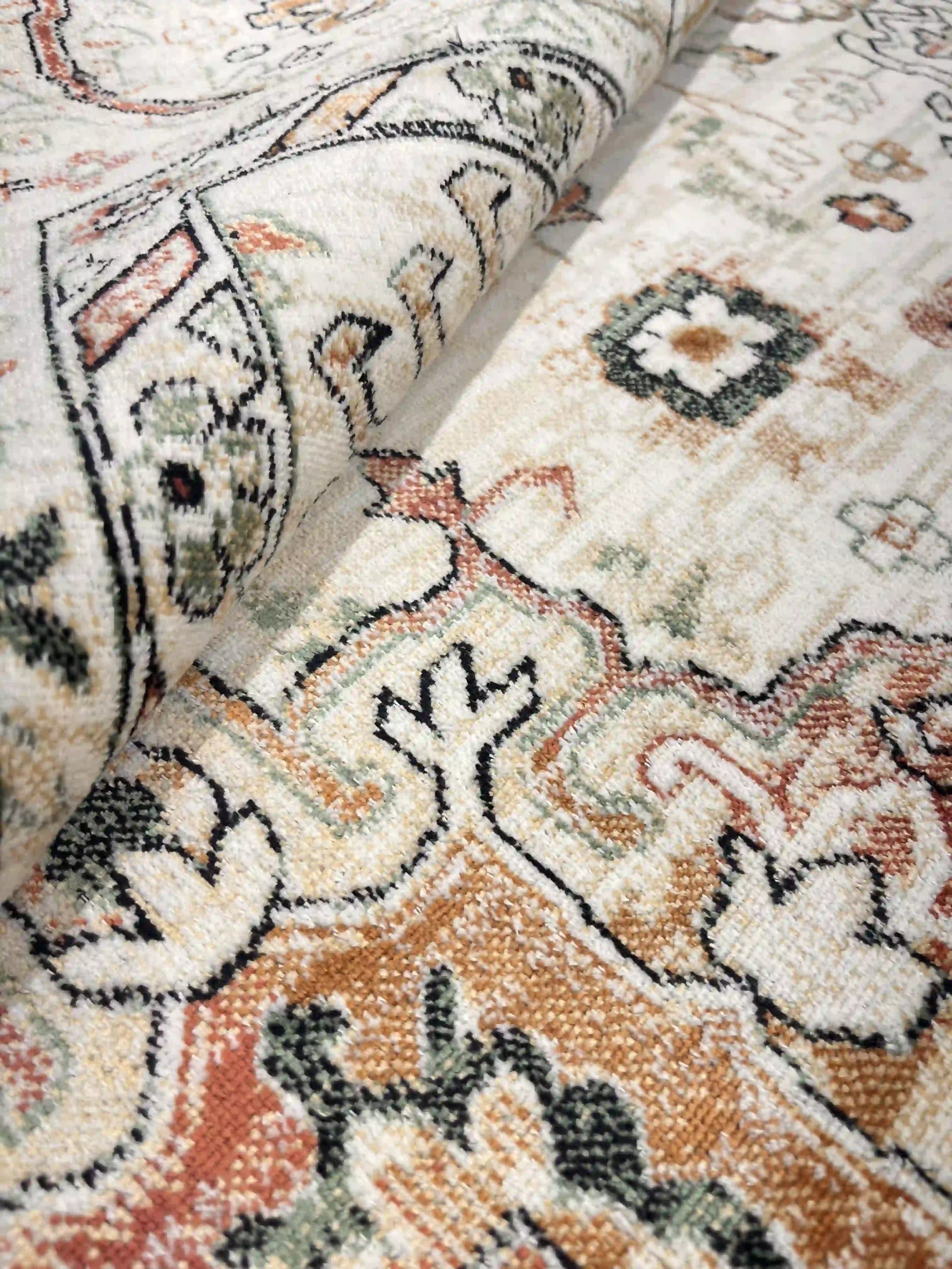 שטיח וינטג' משי 639 04 בז' | SILK