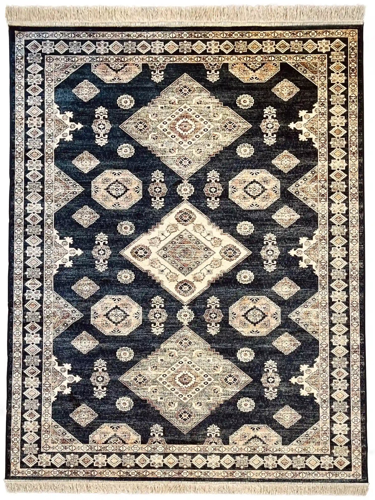 שטיח וינטג' משי 639 07 כחול | SILK