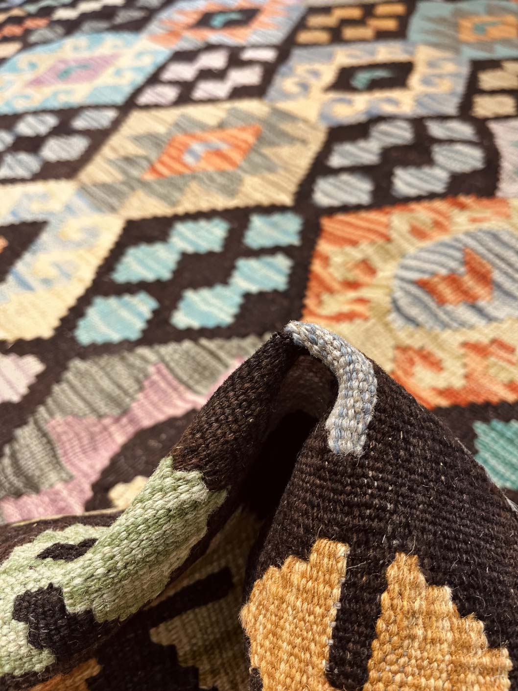 שטיח קילים 673 חום-קפה/צבעוני  297*204 | KILIM