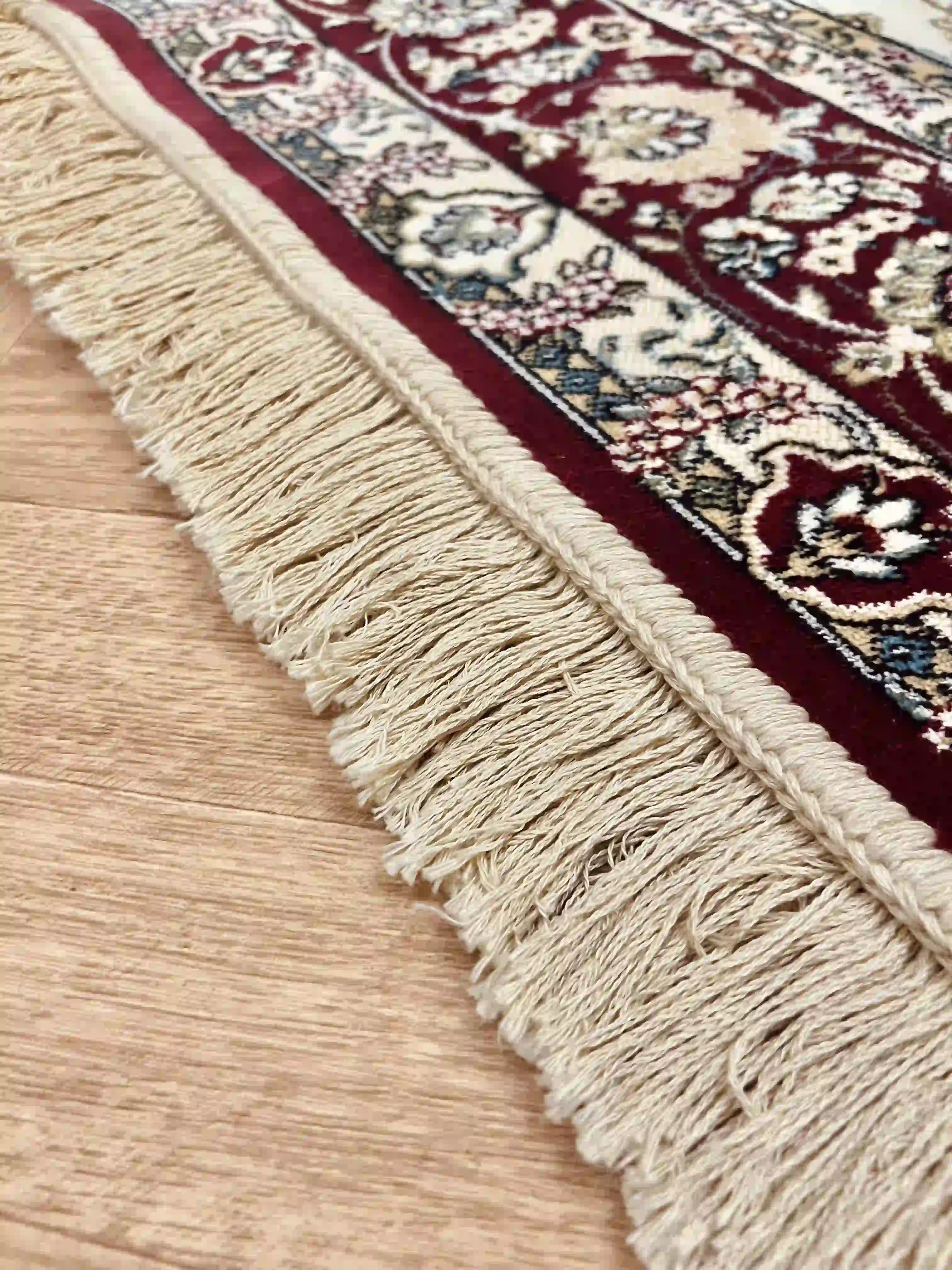 שטיח מסגרת דגם פרסי משי 639 07 אדום/בז' | SILK