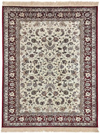 שטיח מסגרת דגם פרסי משי 639 07 אדום/בז' | SILK