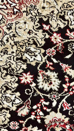שטיח דגם פרסי משי 639 09 שחור/בז' | SILK