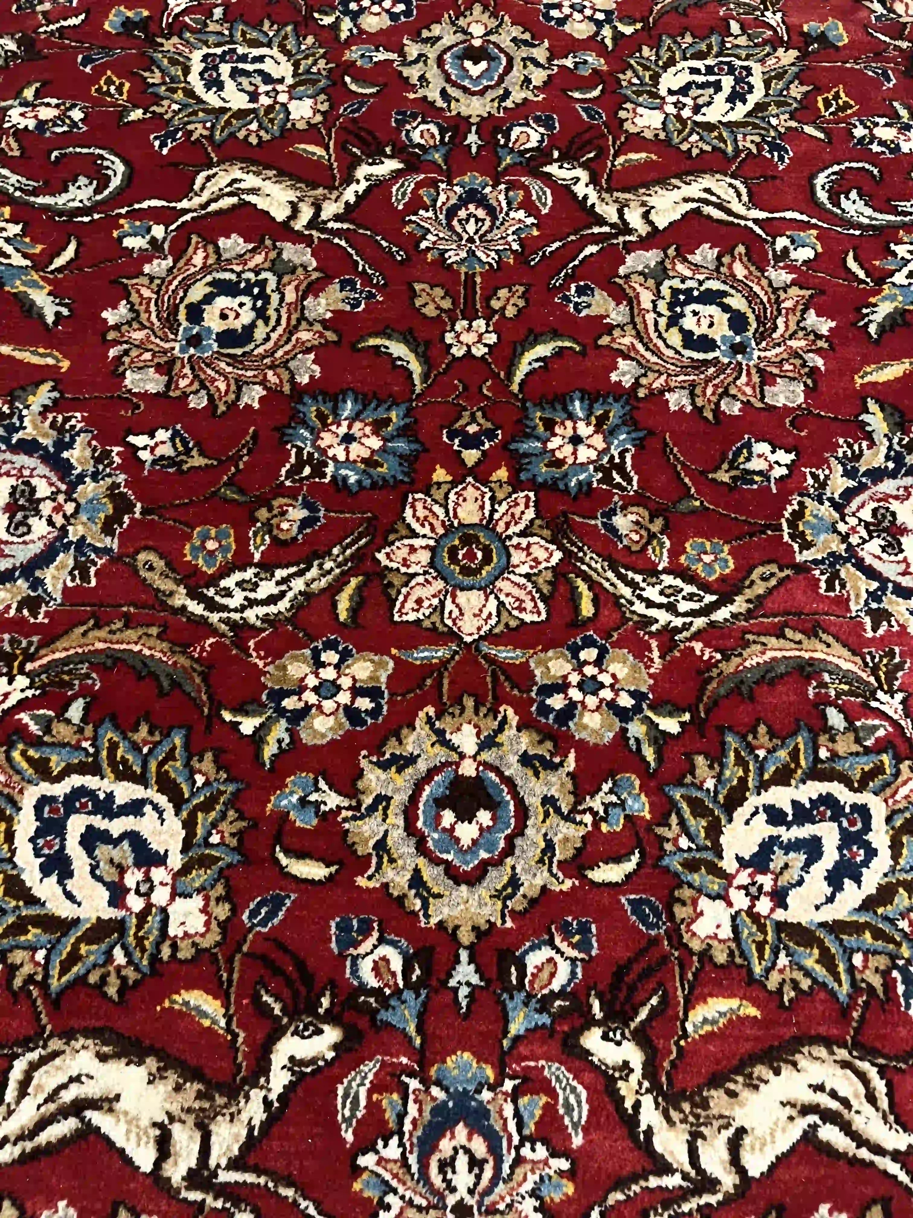 שטיח טבריז עתיק עבודת יד 919 אדום/כחול 325*220 | TABRIZ