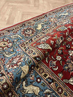 שטיח טבריז עתיק עבודת יד 919 אדום/כחול 325*220 | TABRIZ