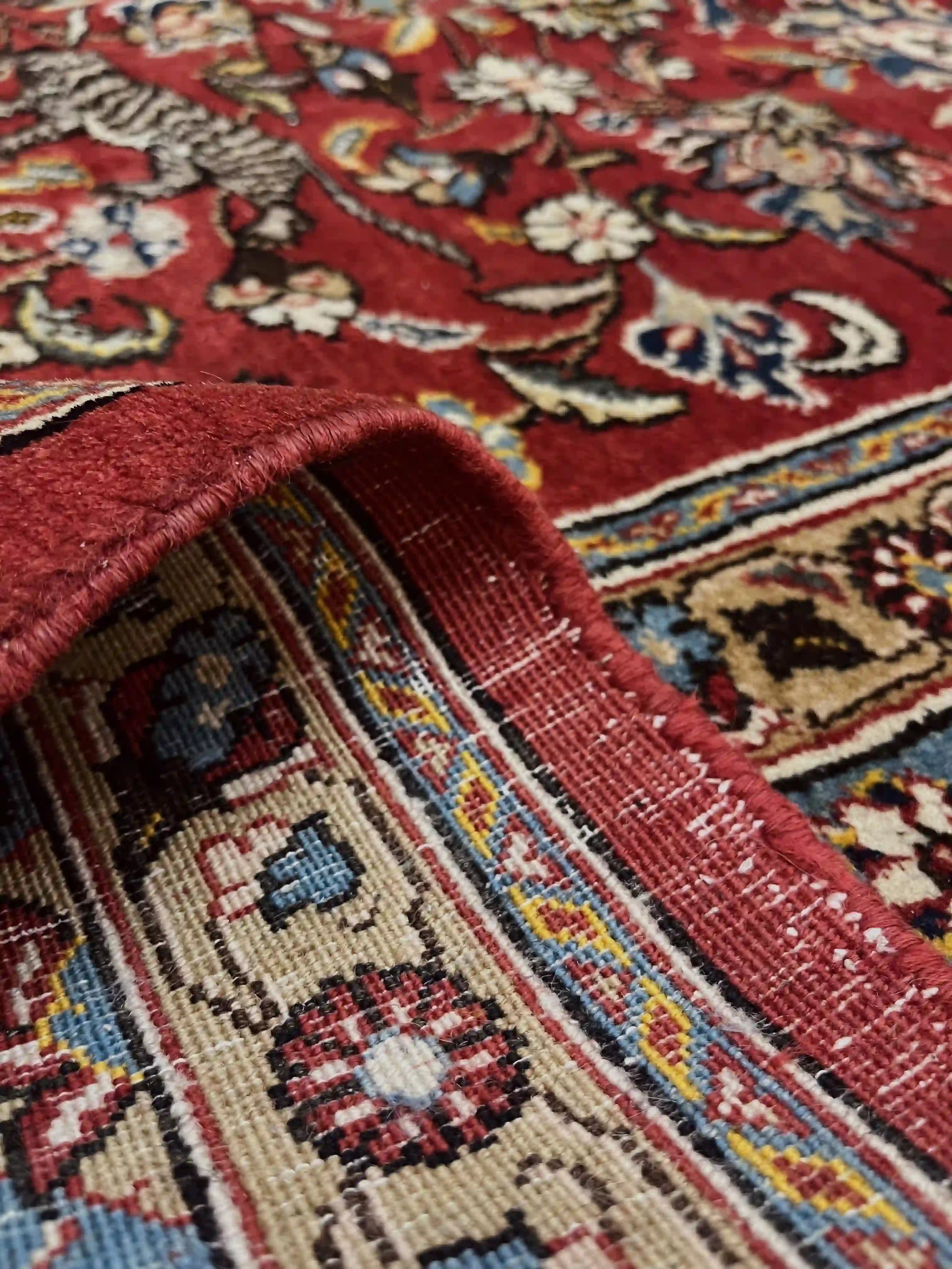 שטיח טבריז עתיק עבודת יד 919 אדום/כחול 325*220 | TABRIZ
