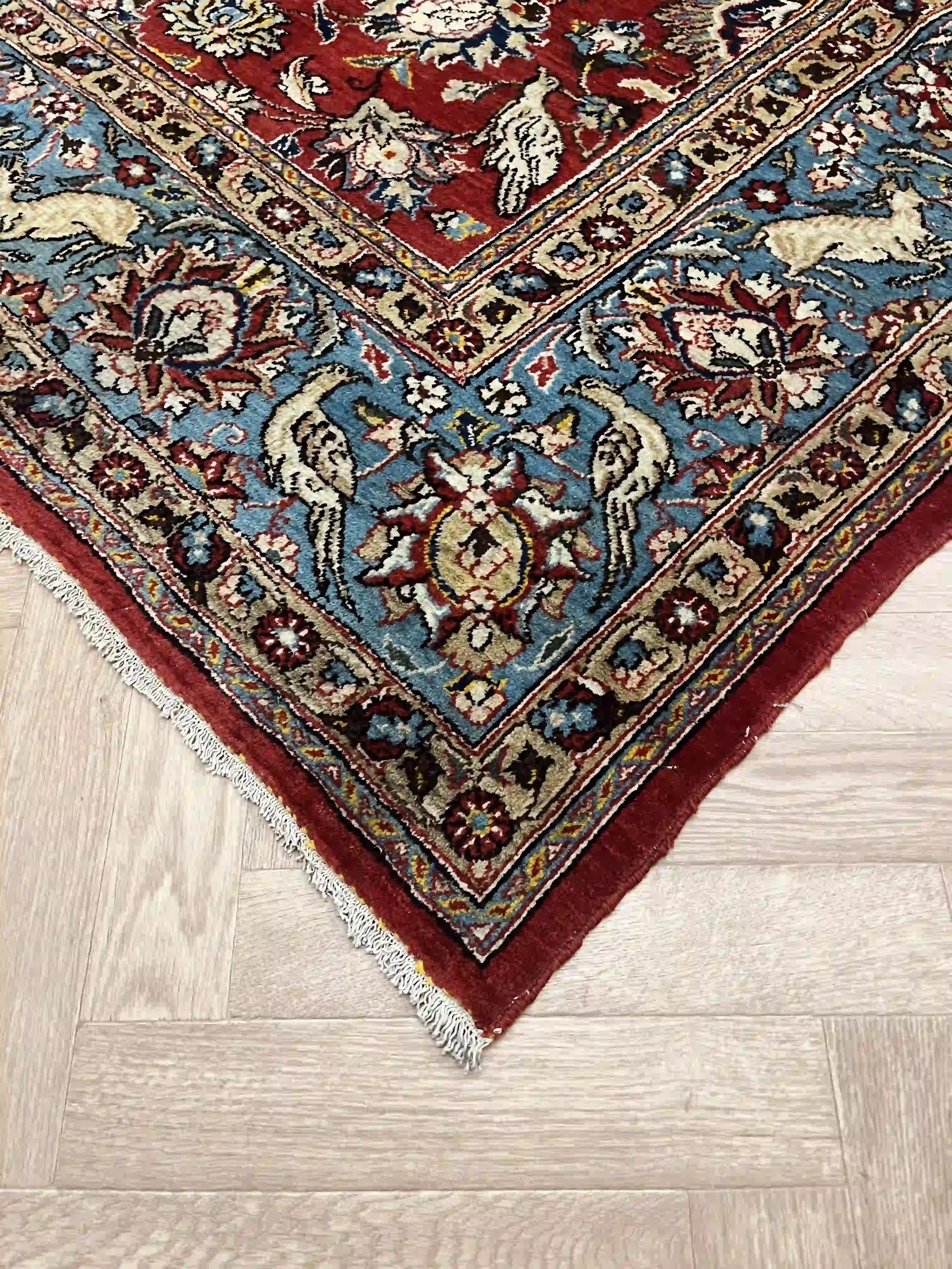 שטיח טבריז עתיק עבודת יד 919 אדום/כחול 325*220 | TABRIZ