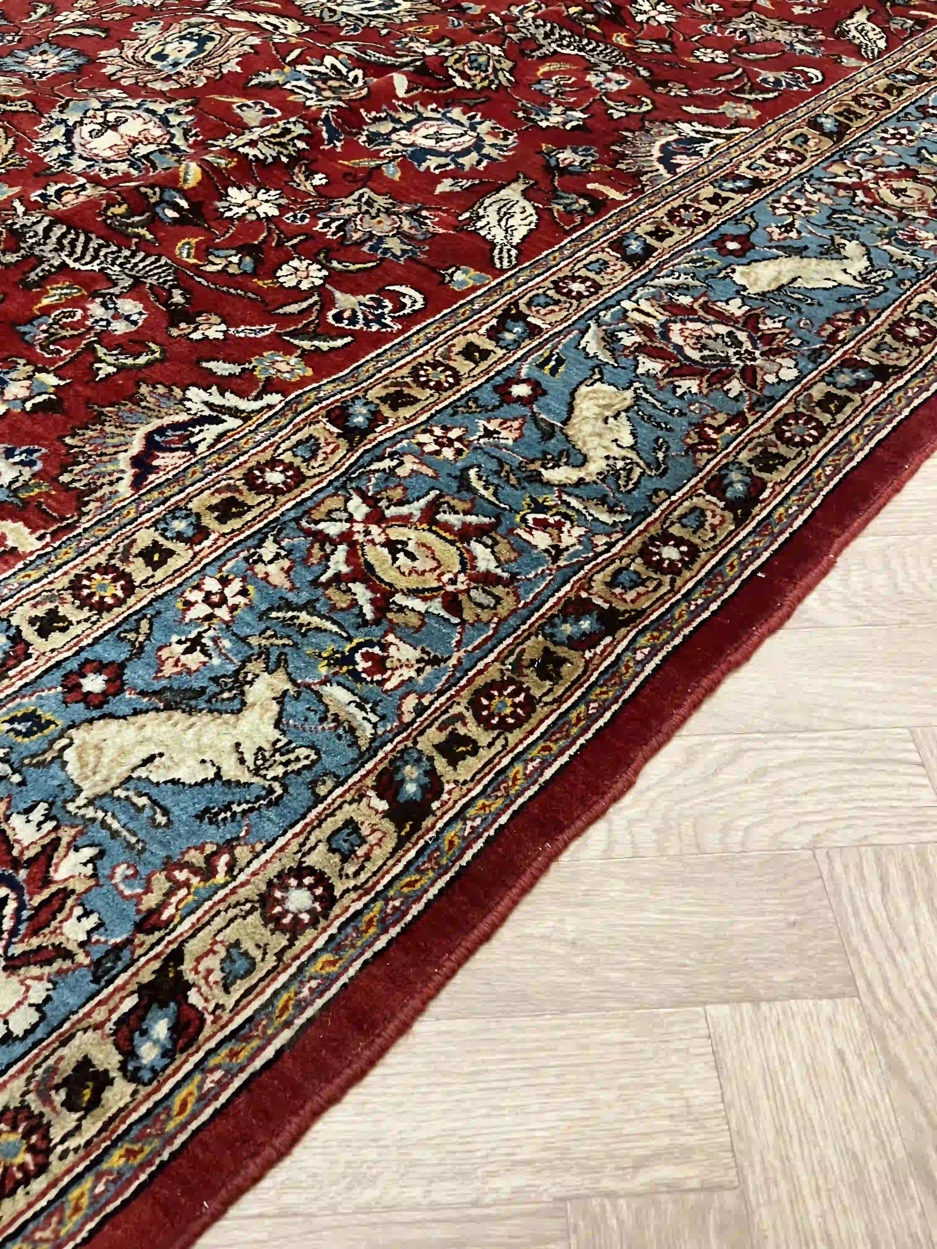 שטיח טבריז עתיק עבודת יד 919 אדום/כחול 325*220 | TABRIZ