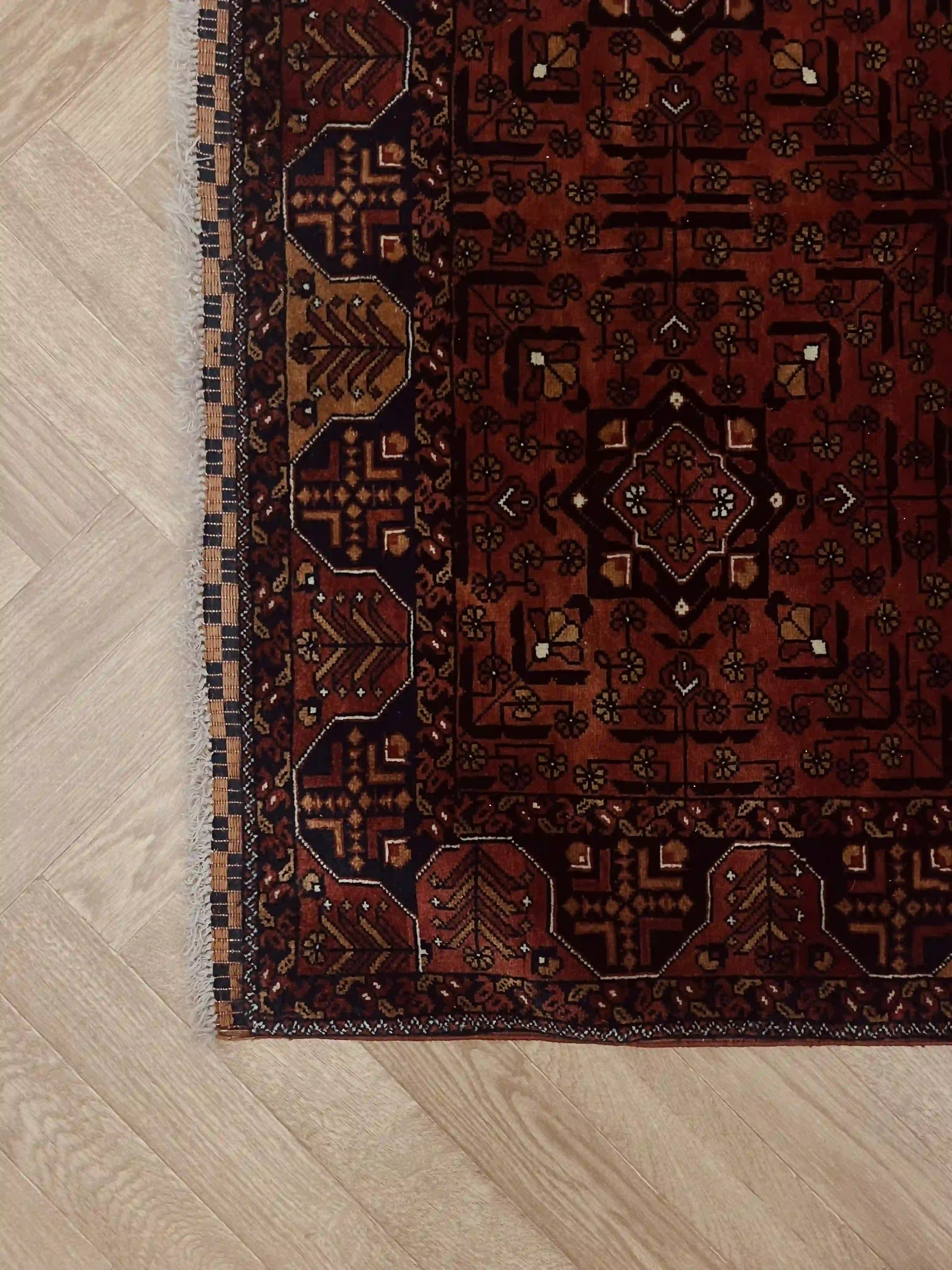 שטיח אפגני ארזרי 991 01 אדום 130*106 | AFGHAN ERZARI