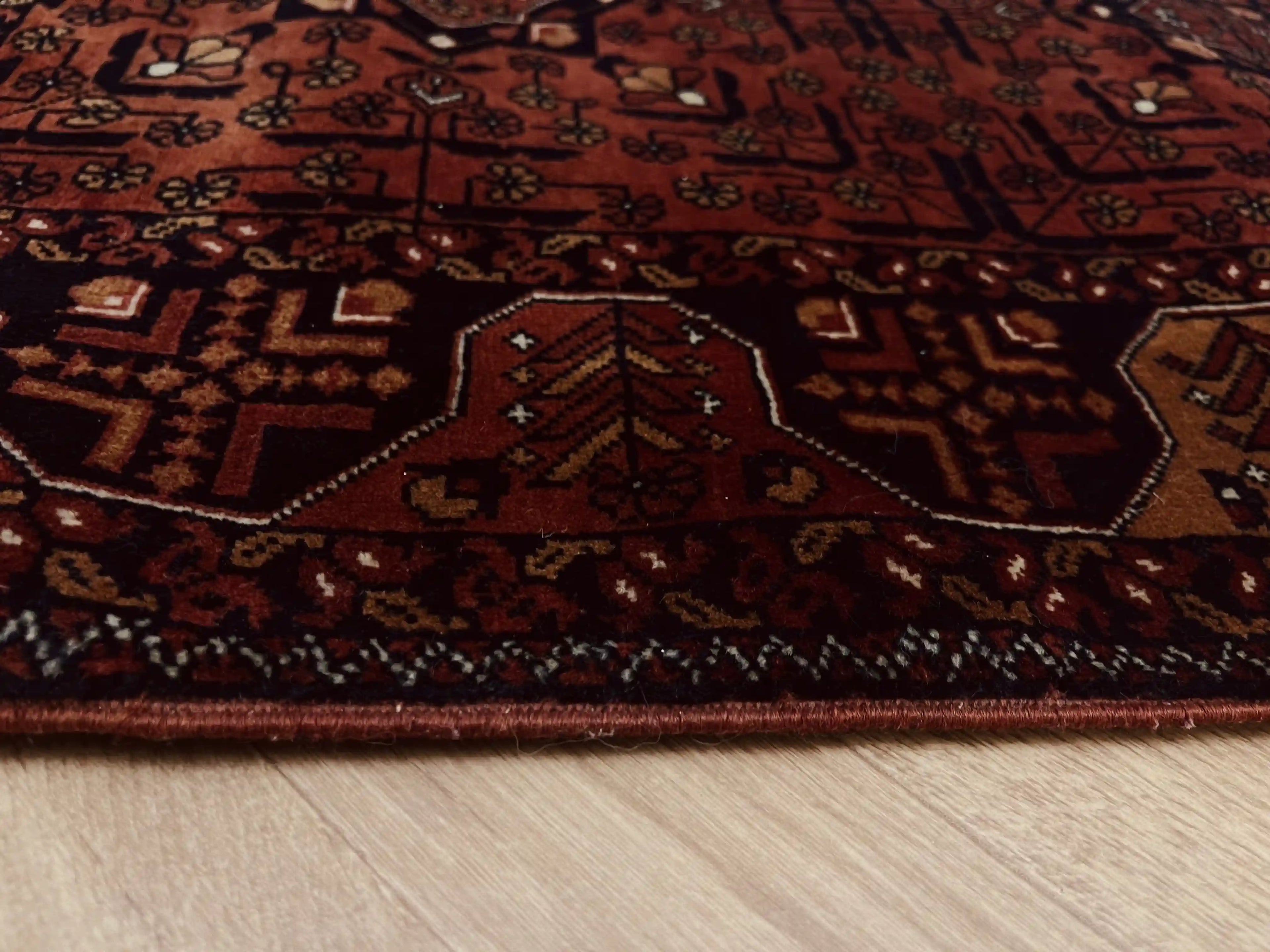 שטיח אפגני ארזרי 991 01 אדום 130*106 | AFGHAN ERZARI