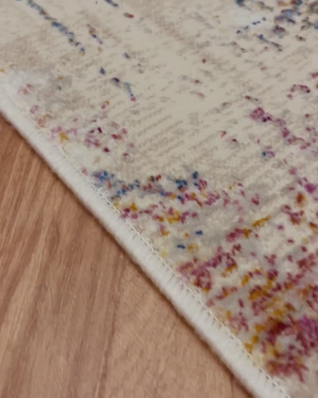 שטיח קנבס אבסטרקט 127 03 בז'/צבעוני | CANVAS