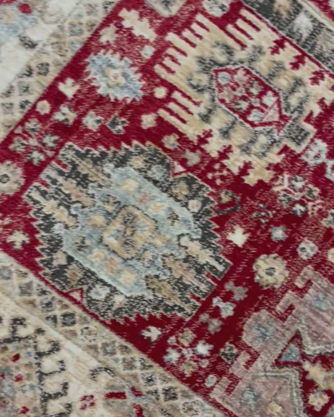 שטיח קשמיר 506 02 קרם/אדום | KASHMIR
